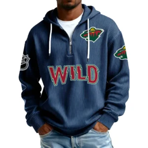 Minnesota Wild Men’s Corduroy Quarter Zip Hoodie