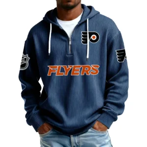 Philadelphia Flyers Men’s Corduroy Quarter Zip Hoodie