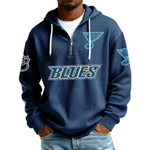 St. Louis Blues Men’s Corduroy Quarter Zip Hoodie