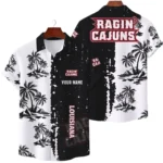 Louisiana Ragin Cajuns Hawaiian Shirt Premium Lightweight Waffle Knit Customize Name