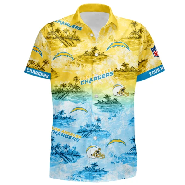 Los Angeles Chargers Hawaiian Shirt 2026 Limited Premium Crinkle Textured Personalize Name