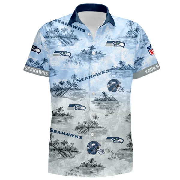 Seattle Seahawks Hawaiian Shirt 2026 Limited Premium Crinkle Textured Personalize Name