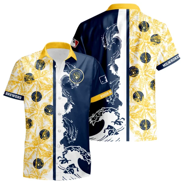 Milwaukee Brewers Hawaiian Shirt 2026 Limited Premium Crinkle Textured Personalize Name