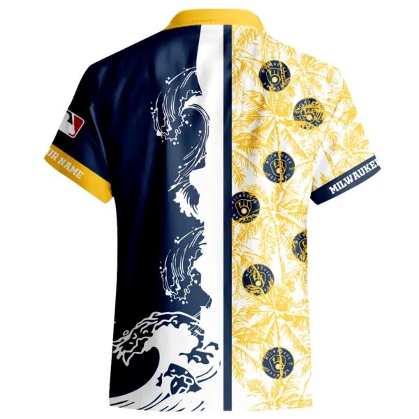 Milwaukee Brewers Hawaiian Shirt 2026 Limited Premium Crinkle Textured Personalize Name