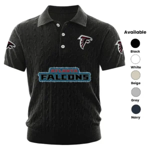 Atlanta Falcons Men’s Knitted Short Sleeve Polo Shirt