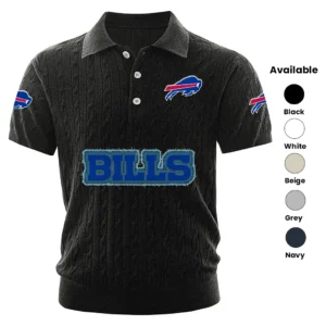 Buffalo Bills Men’s Knitted Short Sleeve Polo Shirt