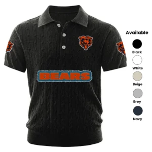Chicago Bears Men’s Knitted Short Sleeve Polo Shirt