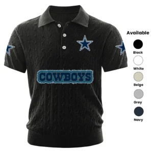 Dallas Cowboys Men’s Knitted Short Sleeve Polo Shirt