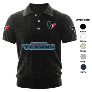 Houston Texans Men’s Knitted Short Sleeve Polo Shirt