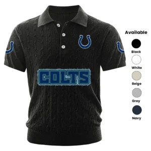 Indianapolis Colts Men’s Knitted Short Sleeve Polo Shirt