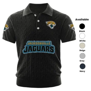 Jacksonville Jaguars Men’s Knitted Short Sleeve Polo Shirt