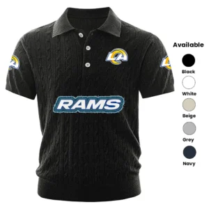 Los Angeles Rams Men’s Knitted Short Sleeve Polo Shirt