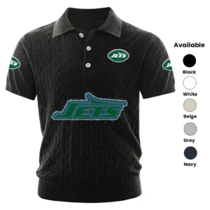 New York Jets Men’s Knitted Short Sleeve Polo Shirt