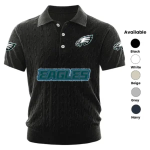 Philadelphia Eagles Men’s Knitted Short Sleeve Polo Shirt