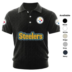 Pittsburgh Steelers Men’s Knitted Short Sleeve Polo Shirt