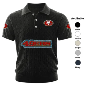 San Francisco 49ers Men’s Knitted Short Sleeve Polo Shirt