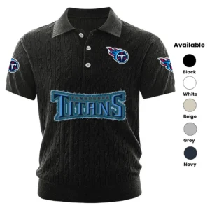 Tennessee Titans Men’s Knitted Short Sleeve Polo Shirt