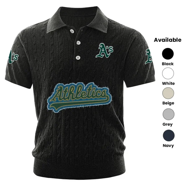 Athletics Men’s Knitted Short Sleeve Polo Shirt