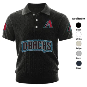Arizona Diamondbacks Men’s Knitted Short Sleeve Polo Shirt