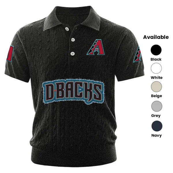 Arizona Diamondbacks Men’s Knitted Short Sleeve Polo Shirt