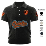 Baltimore Orioles Men’s Knitted Short Sleeve Polo Shirt