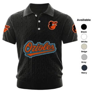 Baltimore Orioles Men’s Knitted Short Sleeve Polo Shirt