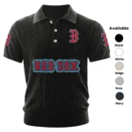 Boston Red Sox Men’s Knitted Short Sleeve Polo Shirt