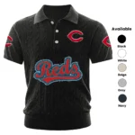 Cincinnati Reds Men’s Knitted Short Sleeve Polo Shirt