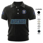 Houston Astros Men’s Knitted Short Sleeve Polo Shirt