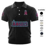 Los Angeles Angels Men’s Knitted Short Sleeve Polo Shirt