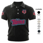 Minnesota Twins Men’s Knitted Short Sleeve Polo Shirt