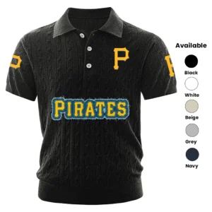 Pittsburgh Pirates Men’s Knitted Short Sleeve Polo Shirt