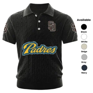 San Diego Padres Men’s Knitted Short Sleeve Polo Shirt