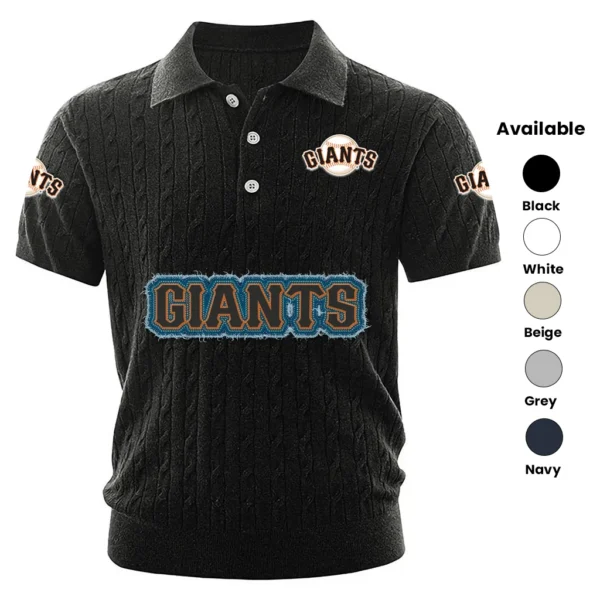 San Francisco Giants Men’s Knitted Short Sleeve Polo Shirt