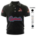 St. Louis Cardinals Men’s Knitted Short Sleeve Polo Shirt