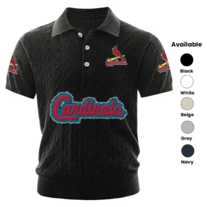 St. Louis Cardinals Men’s Knitted Short Sleeve Polo Shirt