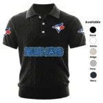Toronto Blue Jays Men’s Knitted Short Sleeve Polo Shirt