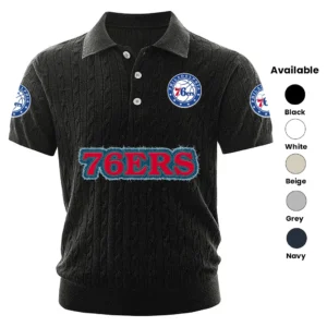 Philadelphia 76ers Men’s Knitted Short Sleeve Polo Shirt