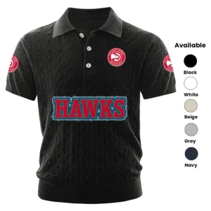 Atlanta Hawks Men’s Knitted Short Sleeve Polo Shirt