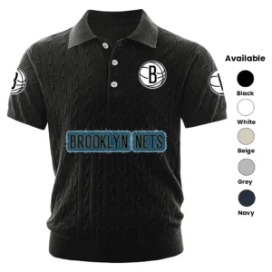Brooklyn Nets Men’s Knitted Short Sleeve Polo Shirt