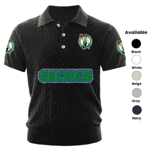 Boston Celtics Men’s Knitted Short Sleeve Polo Shirt