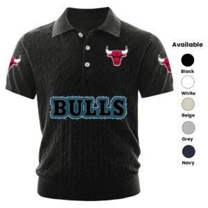 Chicago Bulls Men’s Knitted Short Sleeve Polo Shirt
