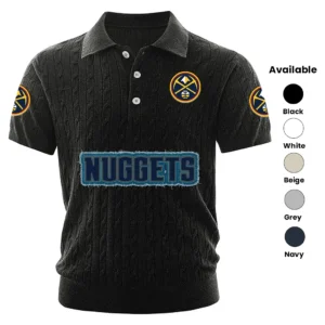 Denver Nuggets Men’s Knitted Short Sleeve Polo Shirt