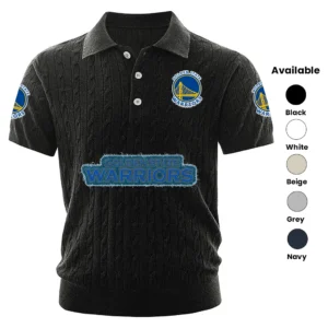 Golden State Warriors Men’s Knitted Short Sleeve Polo Shirt