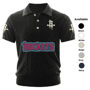 Houston Rockets Men’s Knitted Short Sleeve Polo Shirt