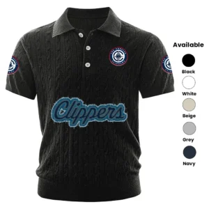 Los Angeles Clippers Men’s Knitted Short Sleeve Polo Shirt