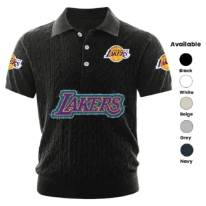 Los Angeles Lakers Men’s Knitted Short Sleeve Polo Shirt