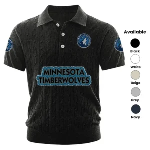 Minnesota Timberwolves Men’s Knitted Short Sleeve Polo Shirt