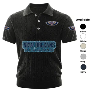 New Orleans Pelicans Men’s Knitted Short Sleeve Polo Shirt