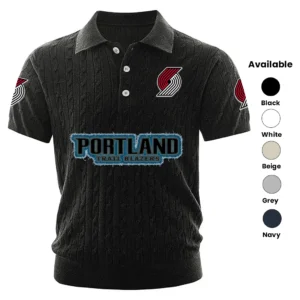 Portland Trail Blazers Men’s Knitted Short Sleeve Polo Shirt